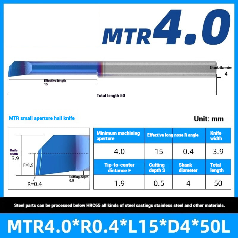 1122-MTR Small Bore Boring Tools Precision Boring Tools for Wear-Resistant Steel CNC Boring Bars Tungsten Carbide Alloy Shock-Resistant Miniature Turning Tools Shandong Denso Pricision Tools Co.,Ltd.